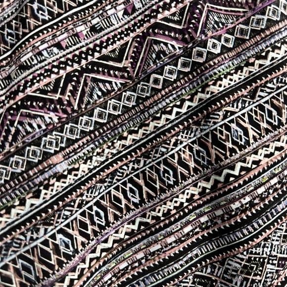 Lululemon Athletica Geometric Pattern Black White Blue Pink Full Length Leggings - Picture 6 of 9